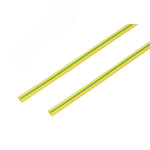 Термоусаживаемая трубка 6,0 3,0 мм, желто-зеленая, упаковка 50 шт. по 1 м, REXANT 20-6007 REXANT