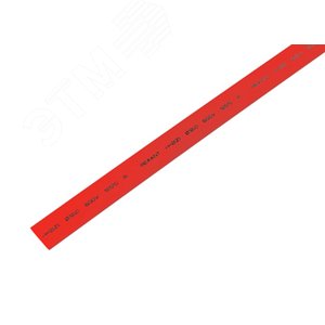 Термоусаживаемая трубка 12,0 6,0 мм, красная, упаковка 50 шт. по 1 м, REXANT