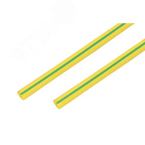 Термоусаживаемая трубка 15,0 7,5 мм, желто-зеленая, упаковка 50 шт. по 1 м, REXANT