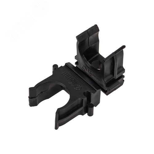 Изображение товара Крепеж-клипса для труб d-16мм, черная, 100 шт (упак)