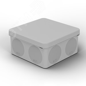 Изображение товара Коробка распаячная для прямого монтажа ОУ, HF, 100х100х50 мм, IP67 (мембранные вводы) (шт)