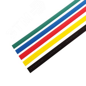 Термоусаживаемые трубки 20,0 10,0 мм, набор пять цветов, упаковка 25 шт. по 1 м, REXANT