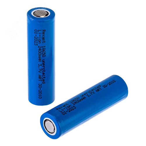Изображение товара Аккумулятор 18650 unprotected Li-ion 2400 mAH 3.7 В (шт)