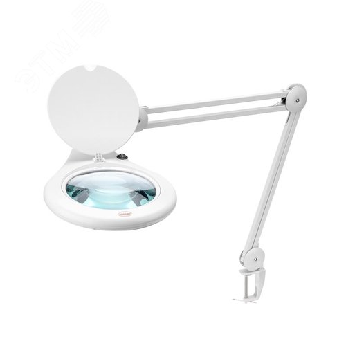Изображение товара Лупа на струбцине 5D с подсветкой 84 LED, d-178мм, белая (шт)