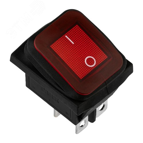 Изображение товара Выключатель клавишный 250V 15А (4с) ON-OFF красный с подсветкой влагозащита (RWB-507) Индивидуальная упаковка 1 шт (шт)