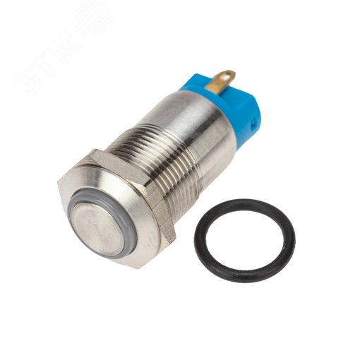 Изображение товара Кнопка антивандальная 12 12В Б/Фикс (4c) OFF-(ON) синяя (шт)