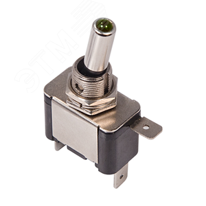Изображение товара Тумблер 12V 25А (3c) ON-OFF однополюсный с зеленой LED подсветкой (шт)