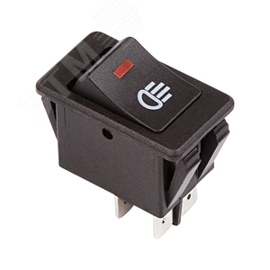 Изображение товара Выключатель клавишный 12V 35А (4с) ON-OFF с красной LED подсветкой (шт)