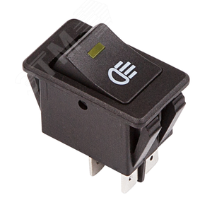 Изображение товара Выключатель клавишный 12V 35А (4с) ON-OFF с желтой LED подсветкой (шт)