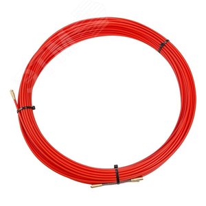 Протяжка кабельная (мини УЗК в бухте), стеклопруток, d=3,5 мм, 25 м, красная, REXANT