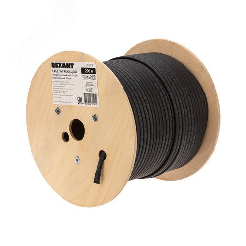 Изображение товара Кабель нагревательный саморегулирующийся SRL24-2CR, 24Вт/м, 200м (м)