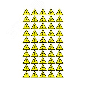 Наклейка знак ''Опасность поражения электротоком'' 25х25х25 мм 100 шт., REXANT