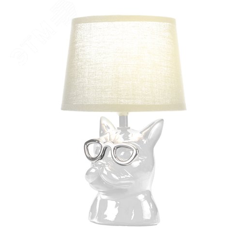 Изображение товара Светильник декоративный настольный МОБИ ''Бульдог'' Е14 40Вт белый (шт)