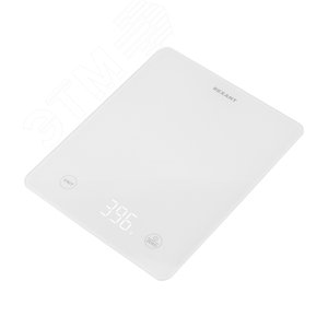 Изображение товара Весы кухонные электронные прямоугольной формы до 5 кг,цвет белый (шт)