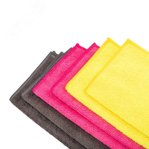 Изображение товара Салфетка из микрофибры, автомобильная, 25х25см, 200 гр/м2, 6 шт. (набор)