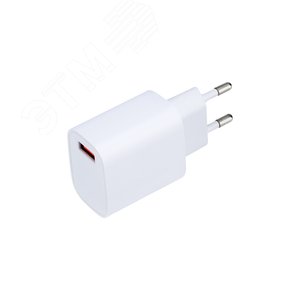 Устройство сетевое зарядное USB 5V, 3 A с Quick charge, белое,
