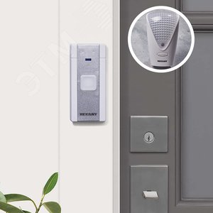 Звонок беспроводной дверной в розетку с ночной подсветкой и индикацией 36 мелодий 80м белый/серый RX-7 73-0070 REXANT - 2
