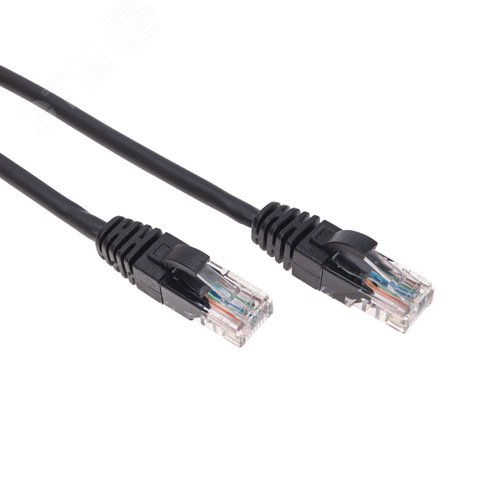 Изображение товара Патч-корд U/UTP, CAT 5e, RJ45-RJ45, 26AWG, LSZH, черный, 2м, (шт)