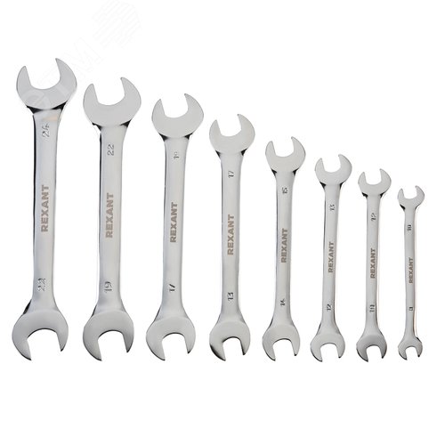 Изображение товара Набор ключей рожковых (8-24 мм), CrV (шт)