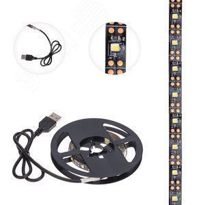 Лента LED с USB-коннектором 5 В IP23 SMD 2835 60 LED/м 2 м белый (6500 K) LAMPER