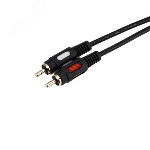 Изображение товара Шнур 2 RCA - 2 RCA, 1.5 м., черный GOLD (шт)