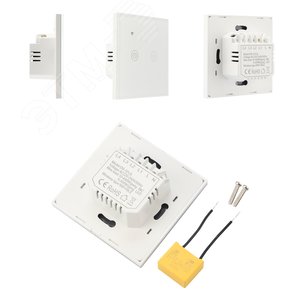 Изображение товара Выключатель двухкнопочный умный Wi-Fi, белый (шт)