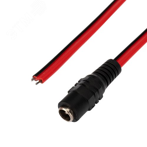 Изображение товара Разъем питания гнездо 2.5х5.5 мм с проводом 20 см, (шт)