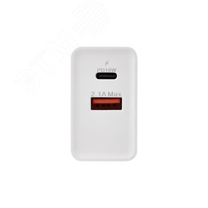 Устройство сетевое зарядное для iPhone, iPad Type-C + USB 3.0 с Quick charge, белое, 16-0278 REXANT - 2