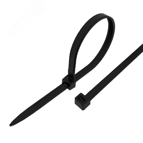 Изображение товара Хомут-стяжкa нейлоновая с тройным замком 250x3,6 мм, черная, упаковка 100 шт, REXANT (упак)