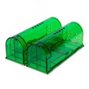 Набор живоловок-мышеловок, зеленый ABS-пластик, REXANT