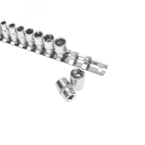 Изображение товара Набор торцевых головок 1/4, шестигранные, CrV, 4-13 мм (шт)