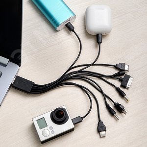 Шнур USB 10 в 1: 5P,5P,DC2.0,micro USB,DC4.5,DC3.5,Samsung G600,iPhone4,micro USB, REXANT 18-1196 REXANT - 2