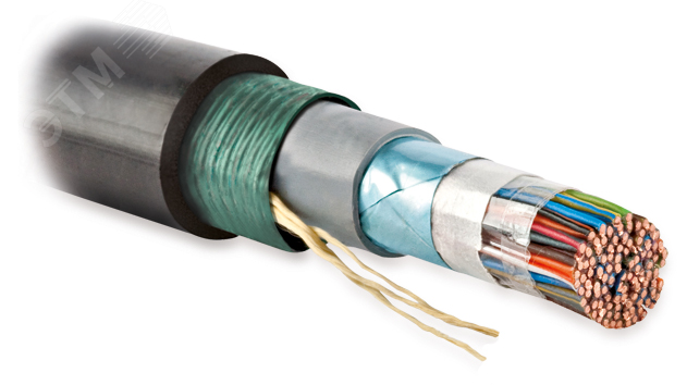 Витая пара F/UTP кат 3 10 пар AWG24 solid бронированный OUT PE черный ...