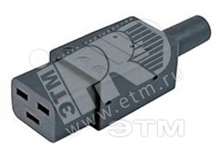 Разъем IEC 60320 C19 220в.16A на кабель контакты на винта (плоские контакты внутри разъема) 54434 Hyperline
