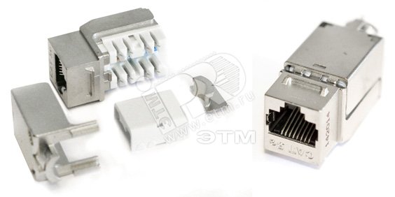 Вставка Keystone Jack RJ-45(8P8C) категория 6 экранированная 110 IDC заделка с помощью NE-TOOL белая 46369 Hyperline