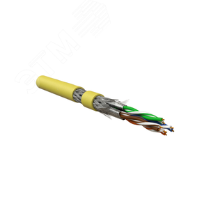 Кабель для сетей Industrial Ethernet. категория 7. 4x2x26 AWG. многопроволочные жилы (patch). S/FTP. PVC. Желтый