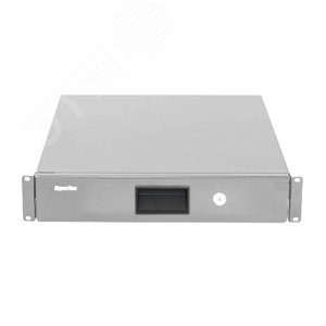 Полка (ящик) для документов 2U. 88х483х460мм (ВхШхГ). цвет серый (RAL 7035)