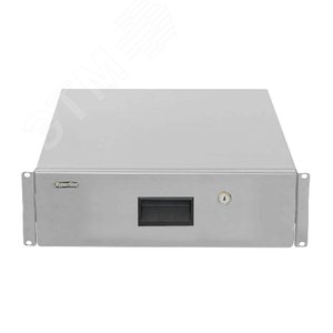 Полка (ящик) для документов 3U. 133х483х460мм (ВхШхГ). цвет серый (RAL 7035)