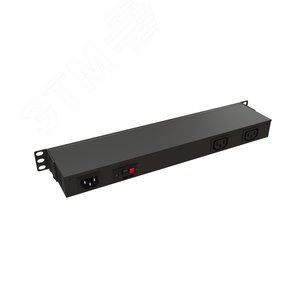 Микропроцессорная контрольная панель 1U для всех шкафов 19'' подключение до 2 устройств датчик температуры цвет черный RAL 9004 TMP 230V/­2w RAL9004 TMP-230V/2w-RAL9004 Hyperline - 3