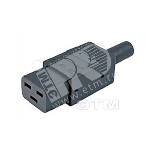 Разъем IEC 60320 C19 220в.16A на кабель контакты на винта* (плоские контакты внутри разъема)