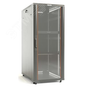 Шкаф напольный 19-дюймовый 32U1610х600х1000 мм(ВхШхГ)передняя стеклянная дверь TTB-3261-AS-RAL7035 Hyperline