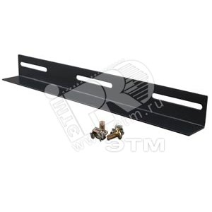 Горизонтальный монтажный профиль длиной 450 мм для шкафов с глубиной от 600 мм цвет черный (RAL 9004)