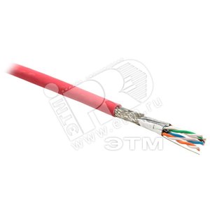 Кабель для сетей Industrial Ethernet категория 5e 4х2х24 AWG многопроволочные жилы SF/UTP для внутренней и внешней прокладки PVC (UV) черный (500м)
