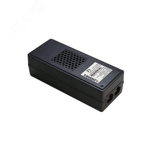 Изображение товара Инжектор PoE TRASSIR оборудован двумя PoE-портами RJ-45 (шт)