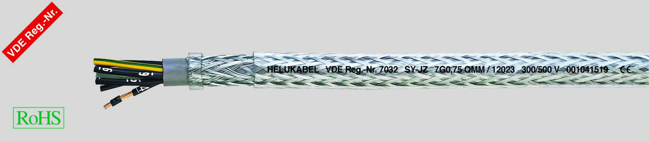 Кабель контрольный гибкий маркировка Кабели контрольные SY-JZ (42G1.5 qmm) HELUKABEL - купить в Москве и РФ по цене С