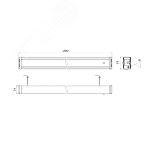 Светильник архитектурный 32Вт, IP65, 4000К, К30 град Фасад-1000-032 (03.840.01.1.K.N) - фото 3