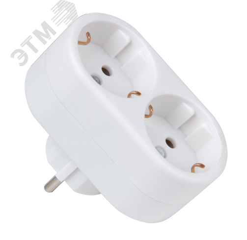 Изображение товара Разветвитель JAZZway AD-2G 220 В 1-2 розетки компактный нормализация