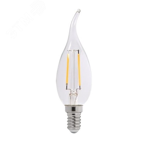 Лампа светодиодная LED 4Вт E14 360Лм 230В/50Гц теплыйпрозрачная свеча на ветру 1028013 JazzWay - превью