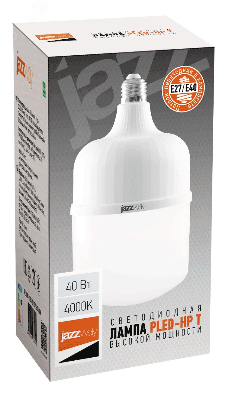Лампа светодиодная LED 40Вт E40 3400Лм белый      Е27/E40 230V/50Hz 1038937 JazzWay - превью 2