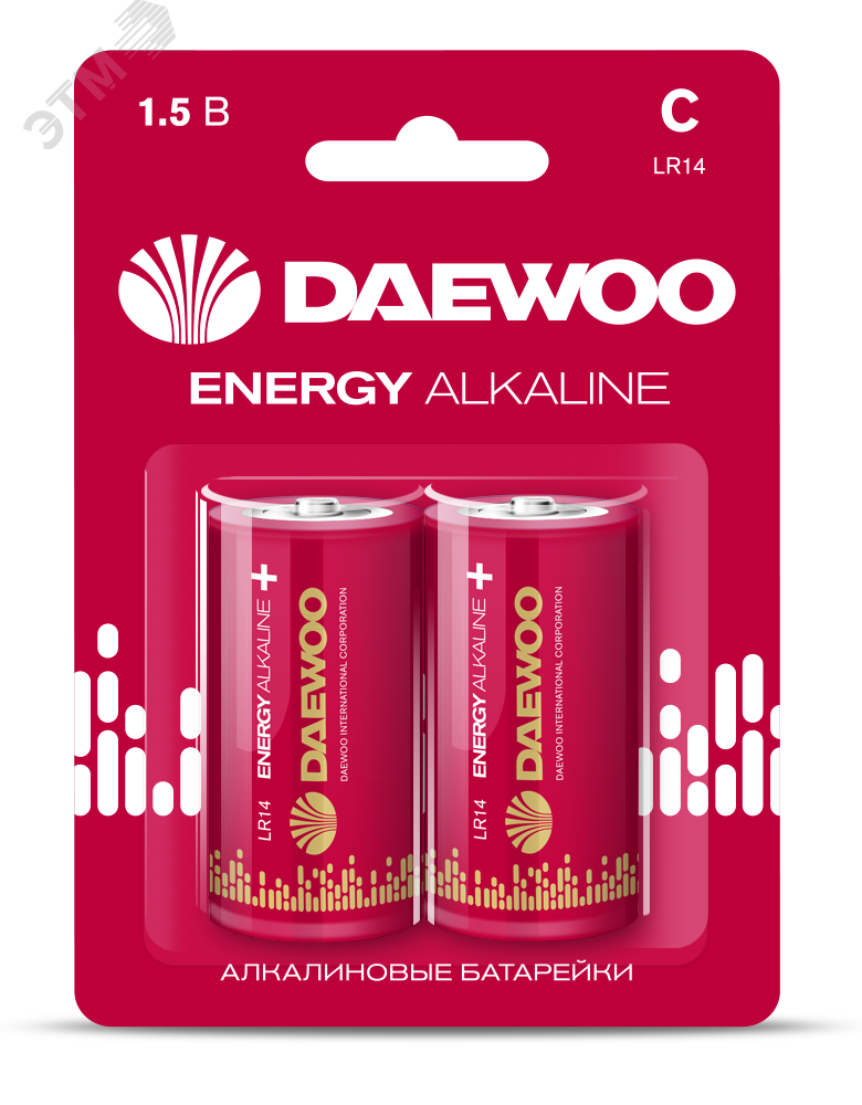 Изображение товара Элемент питания LR14 DAEWOO Energy Alkaline блистер, 2 шт.